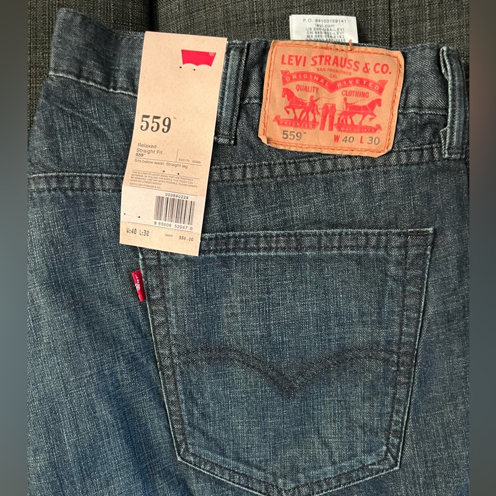 NWT men’s Levi’s jeans, relax fit 559 brand new with tags